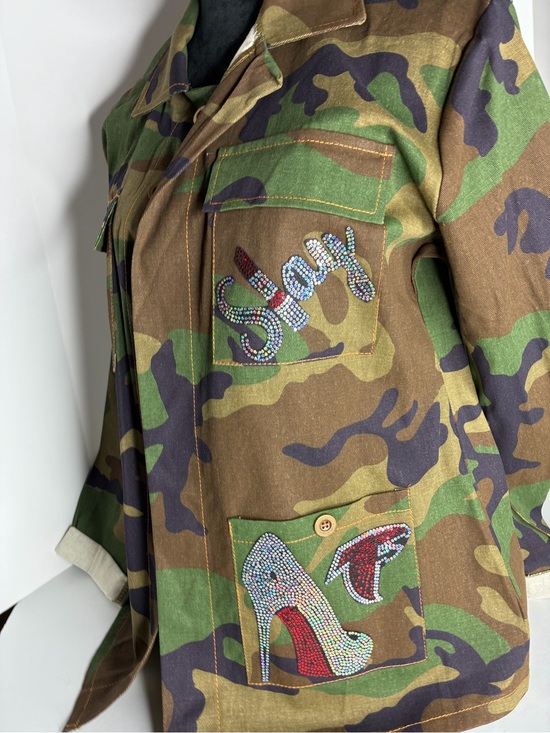 Jackets & Blazers - Atl Falcons Embellished Camo Jacket